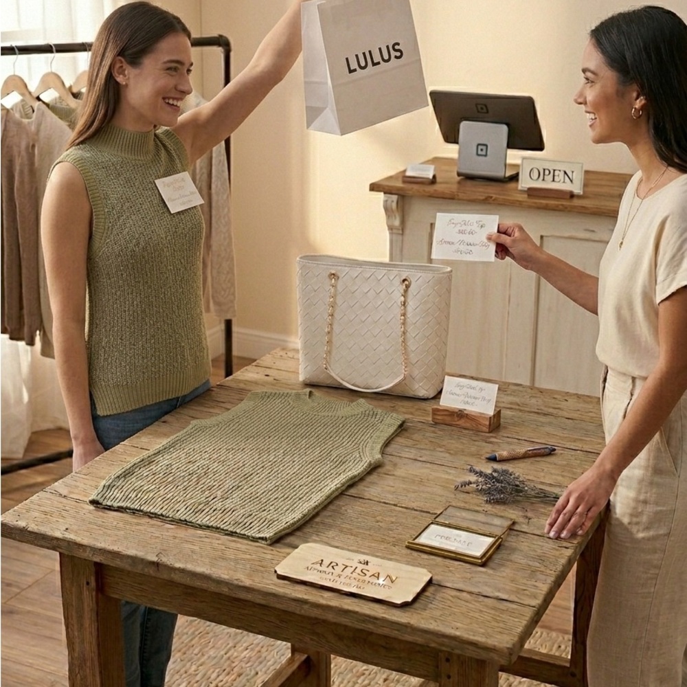 Lulu's Olive Green Sleeveless Knit Turtleneck Sweater - Picture 8 of 9